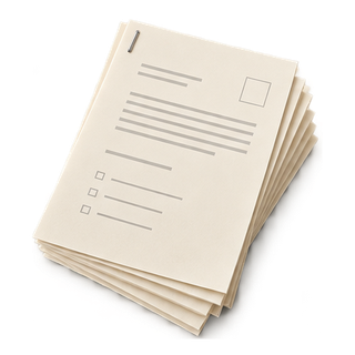 Documento impresso de várias páginas